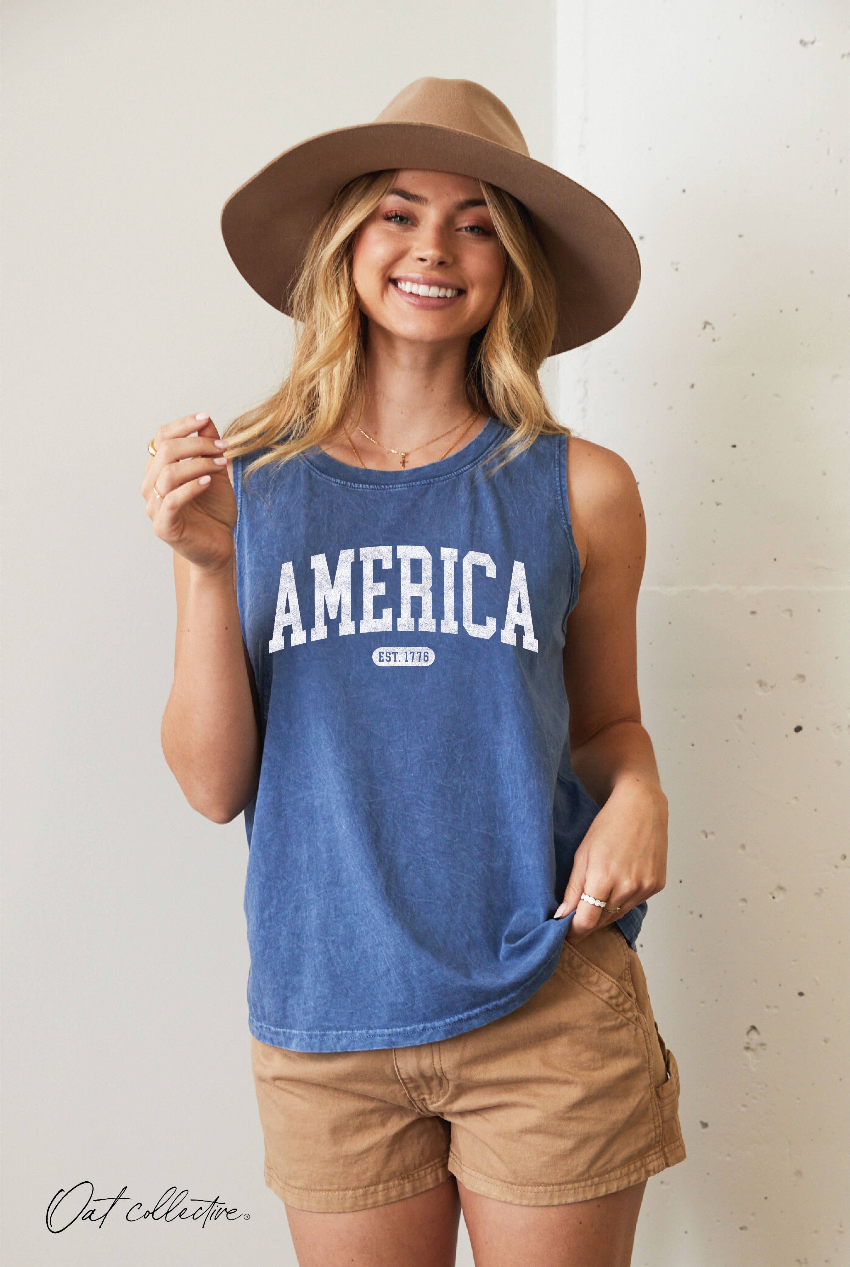 America Est 1776 Mineral Graphic Tank Top