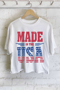 Made in the USA Graphic Long Crop Top