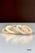 ,.._ 1008 Assorted Solid Flower Checker Hair Coil Ties SI-25757