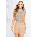 Cheetah Print Embroidered Top