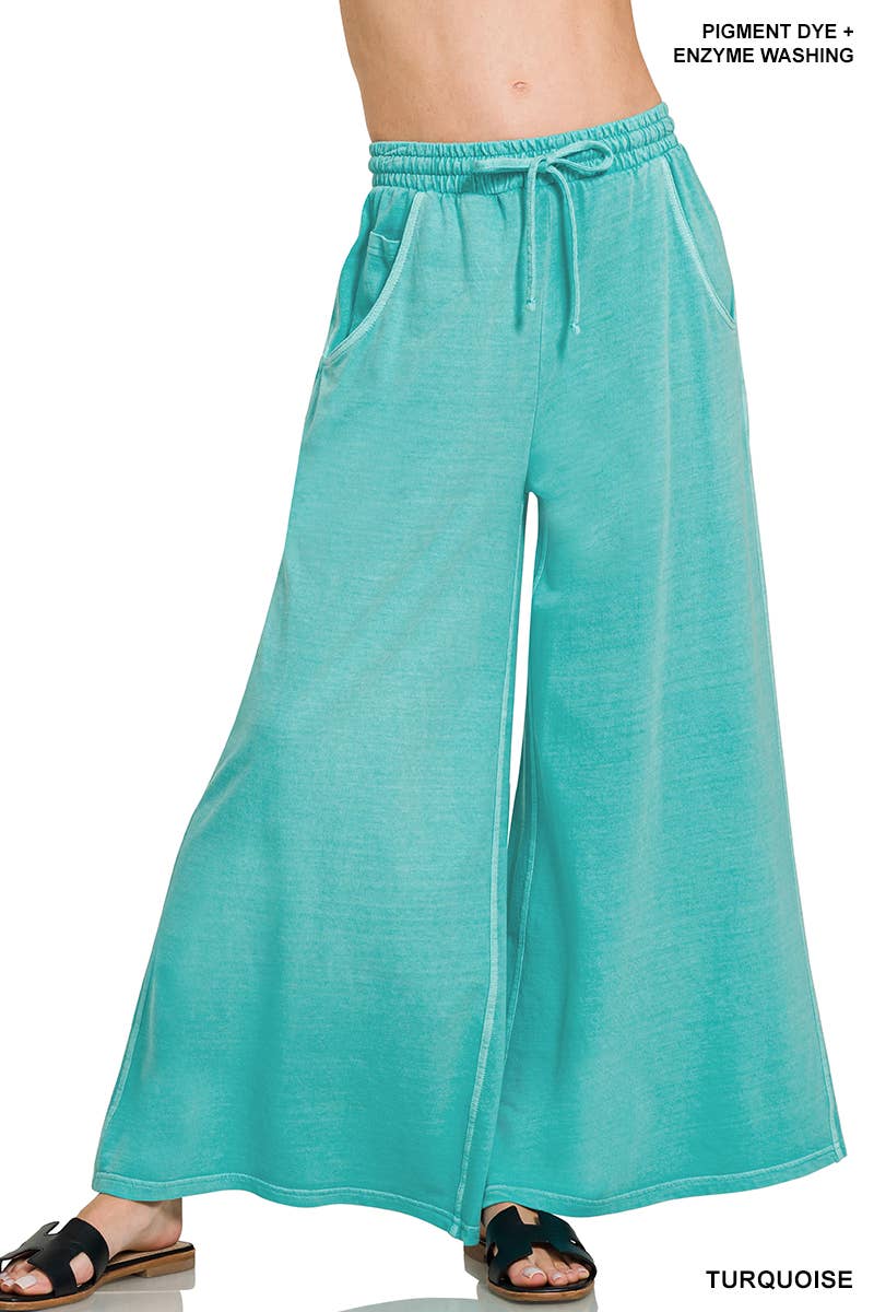 .1016 French Terry Pigment Dye & Enzyme Wash Pants w/ Pockets SI-2