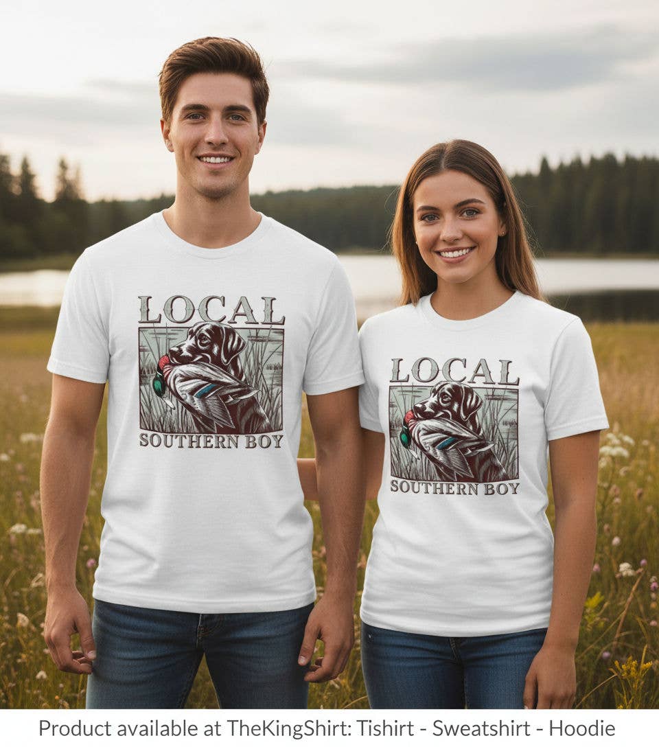 Local Southern Boy Duck Hunt Dog Graphic T-Shirt