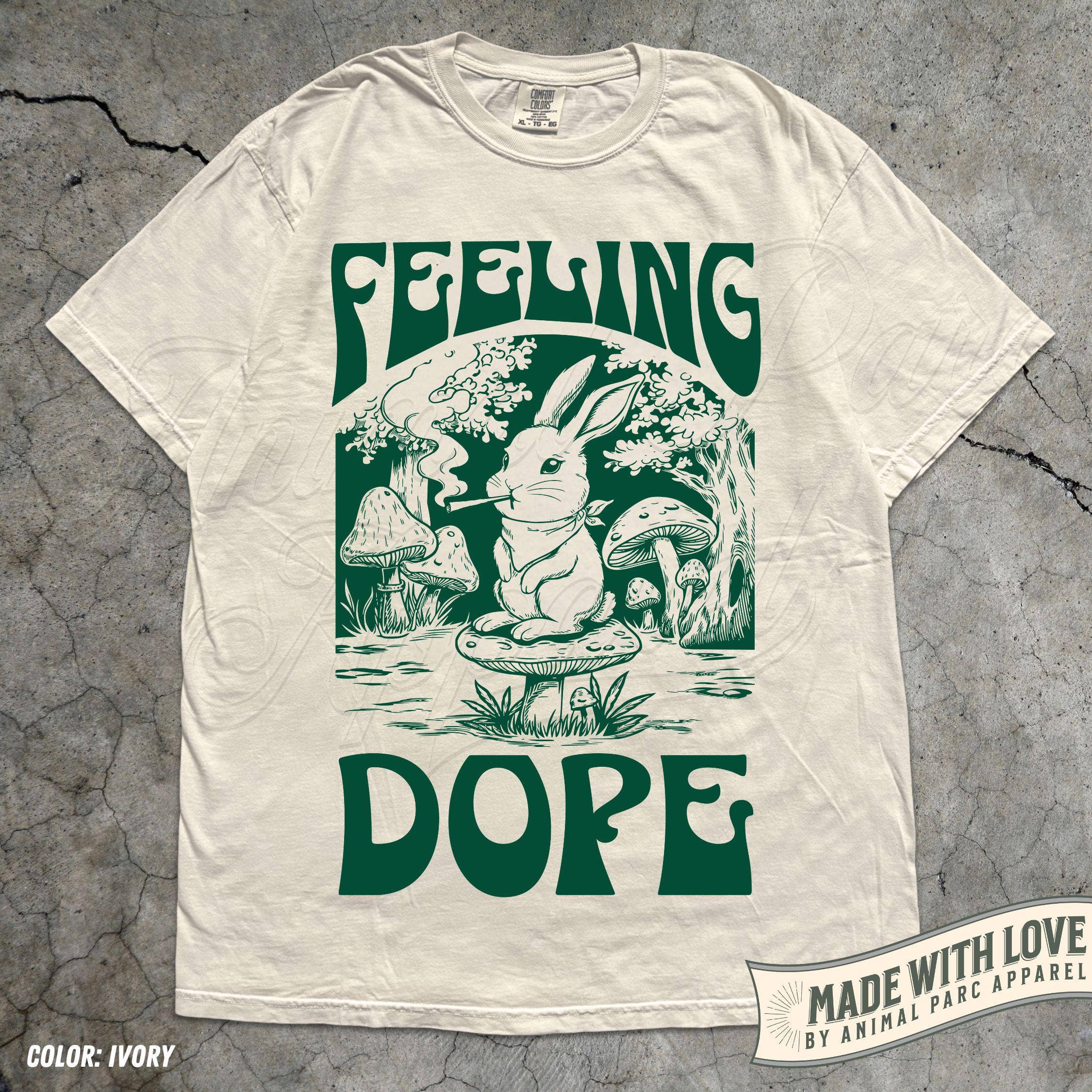 Dope Bunny Vintage 420 Weed Easter Mushroom Stoner Shirt