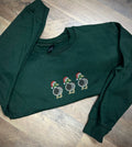 Embroidered Santa Ducks Sweater