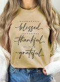 Blessed Thankful Grateful Graphic Shirts