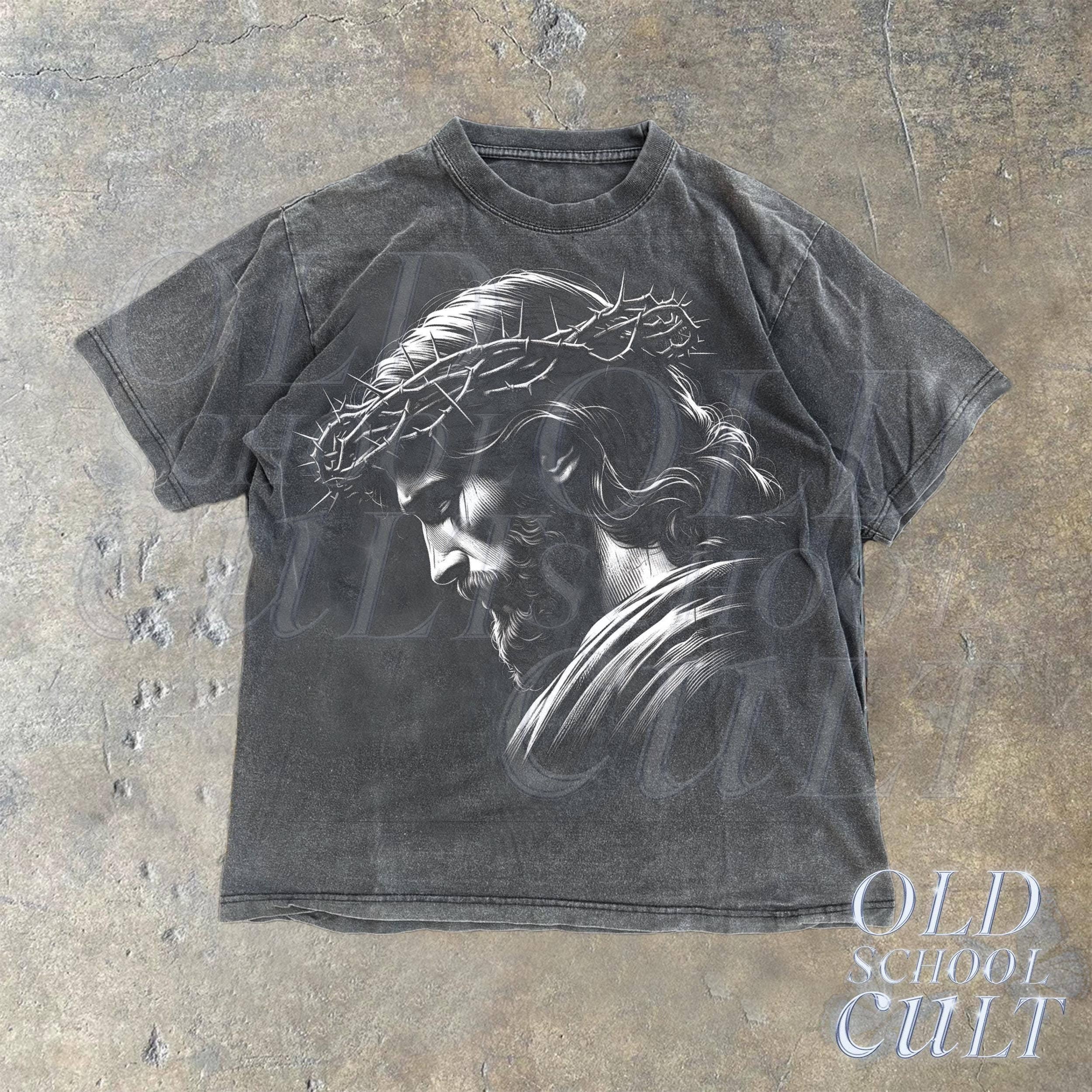 Vintage 90s Jesus Easter Graphic Tee Retro Halftone Unisex