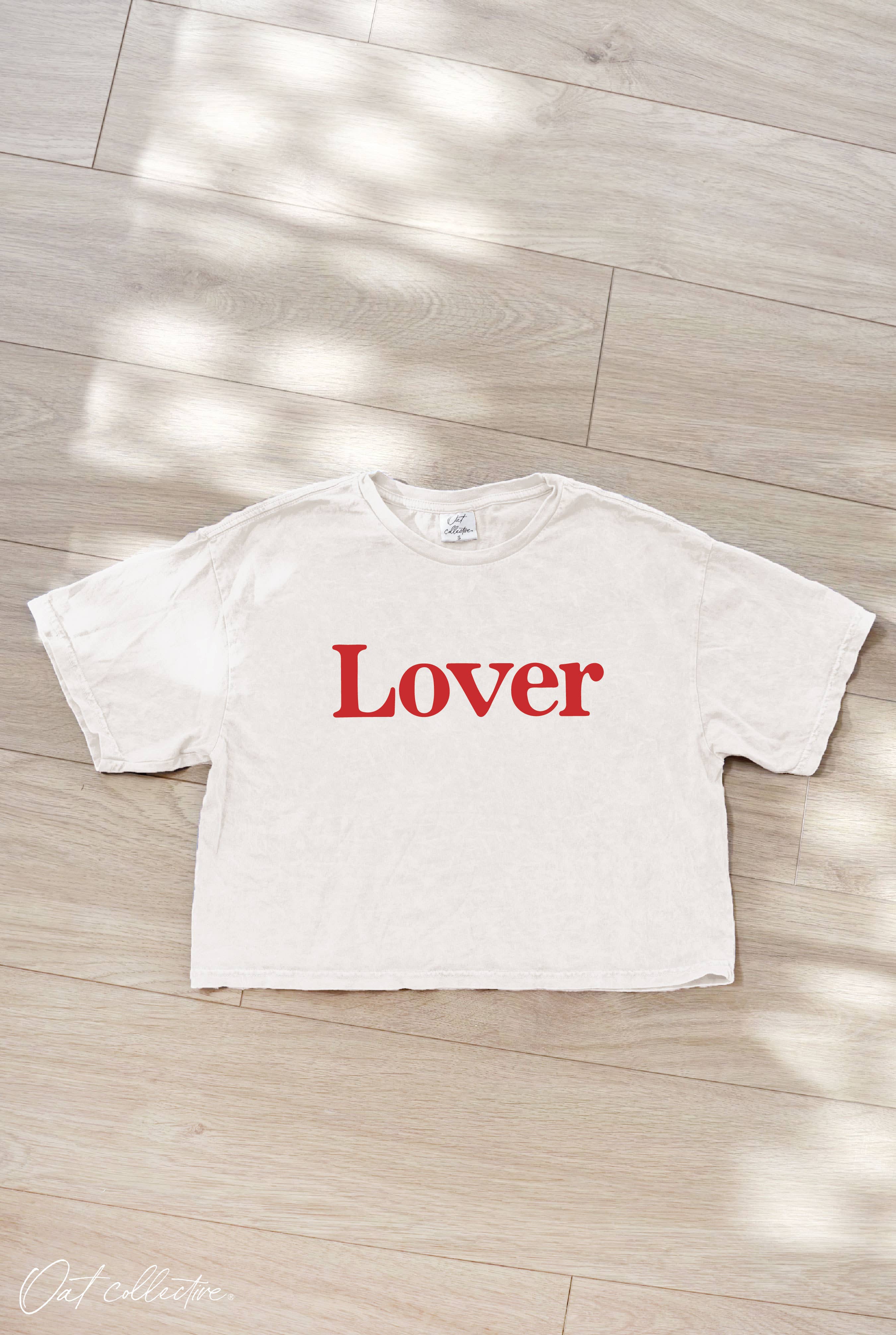 Lover  Cropped Mineral Graphic Top