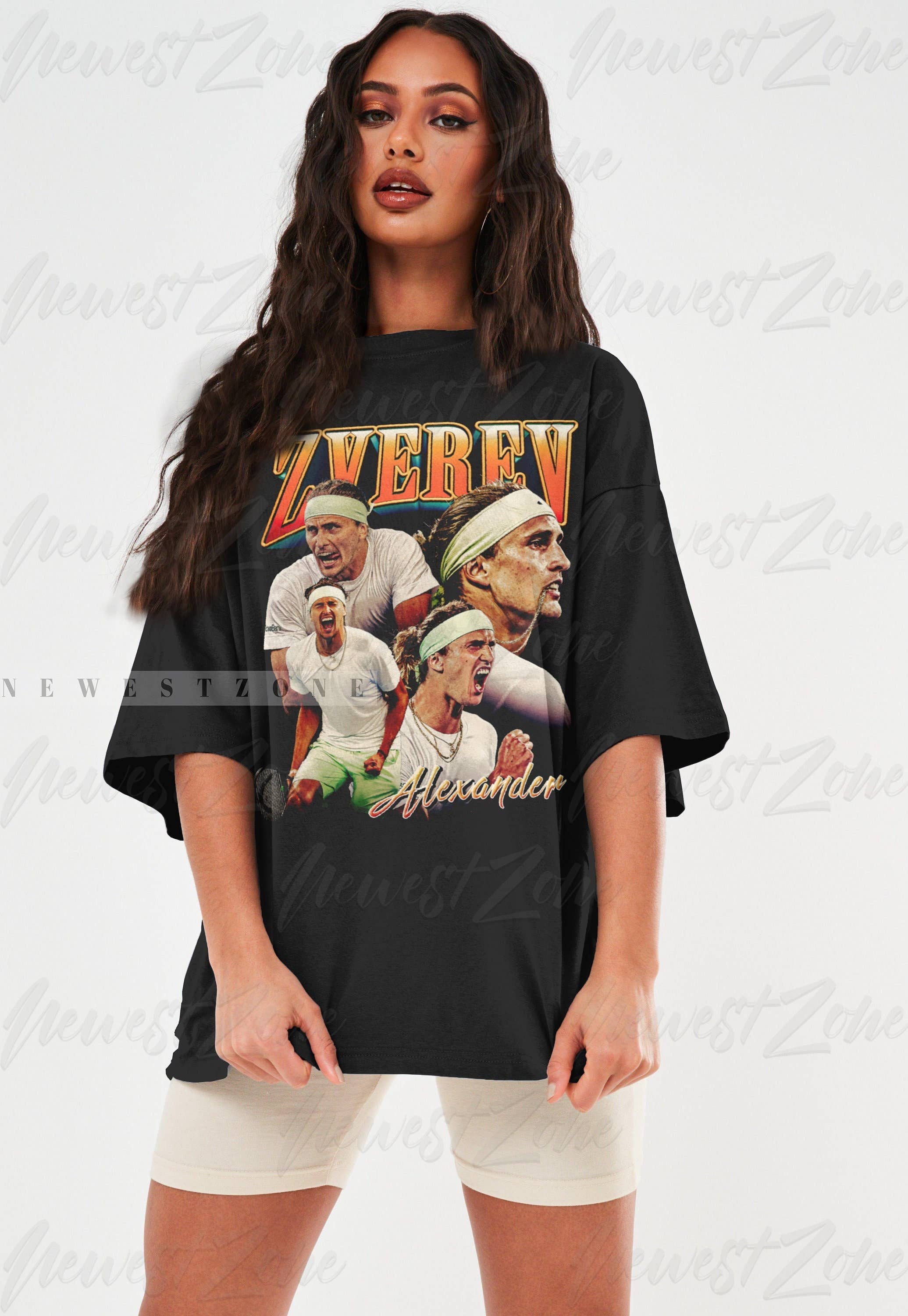 Alexander Zverev Vintage 90's Tee – Tennis Fans Gift