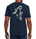 Men's Shark Deco Short Sleeve Garment Dyed True Navy Pocket T-Shirt