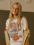 Osu Cowboys Big Basketball Off White Thrifted Tee
