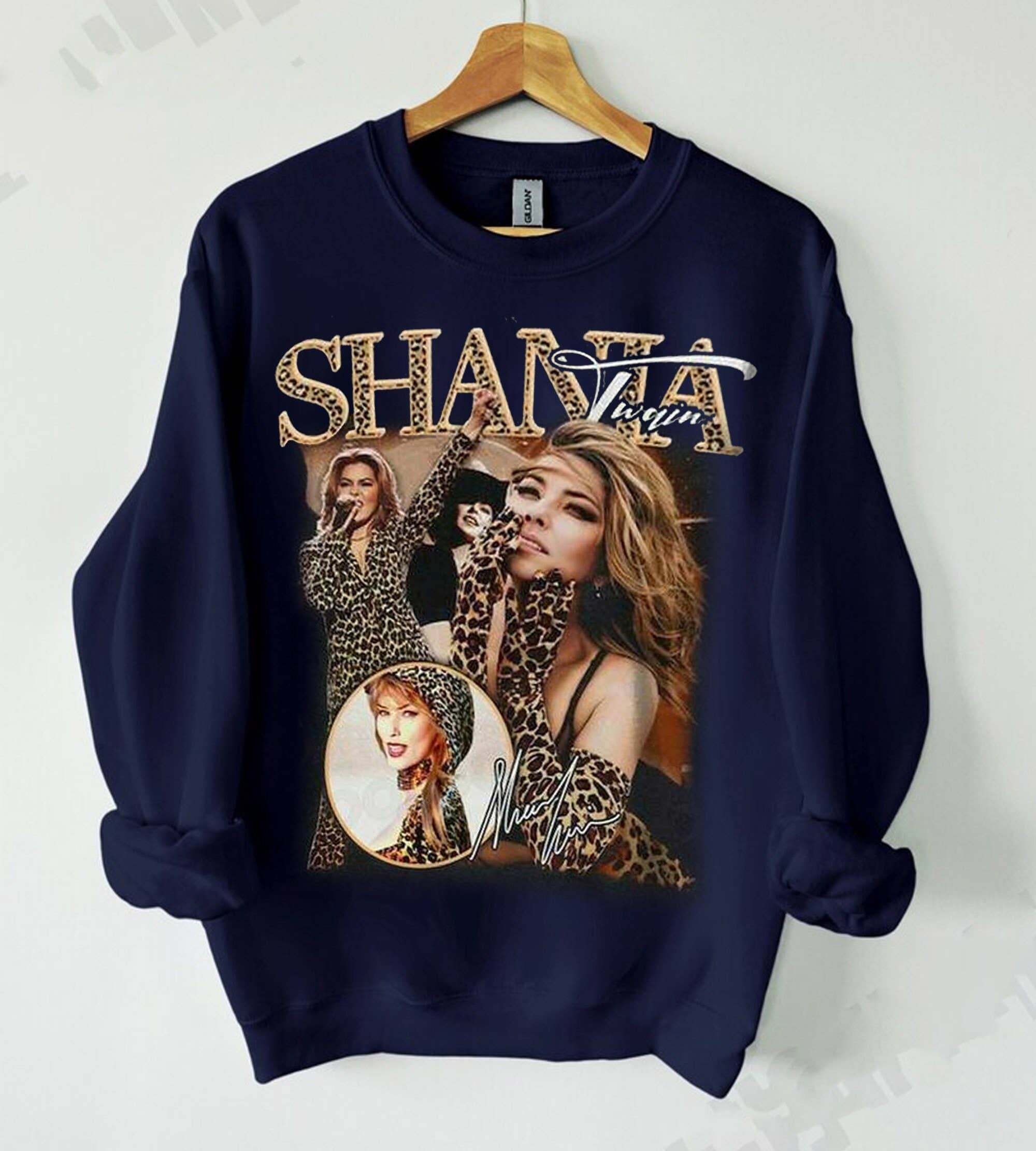 Shania Twain Leopard Print Design Sweatshirt