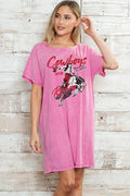 Women Cowboys Graphic Print Knee Length Dress