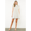 Button Back Flutter Sleeve Dress