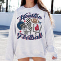 Vintage Houston Football Crewneck Sweatshirt For Fans