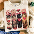 Valentines Cats Sweatshirt