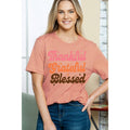 Thankful Gratful Blessed Short Sleeve Tee