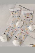 ",..Polka Dot Crystal Socks