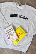 Distressed Bookworm Graphic Sweater