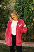 Home Run Baseball  Mineral  Zipper Hooded Pullover