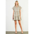 Short Sleeve Tiered Floral Dress