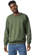 Custom Designed - Crew Sweatshirt (Military Green) Adult, Gildan, Heavy Blend 50/50 Fleece