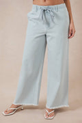 Twill Washed Wide Pants