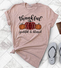Thankful Grateful Blessed - Fall Thanksgiving T-Shirt