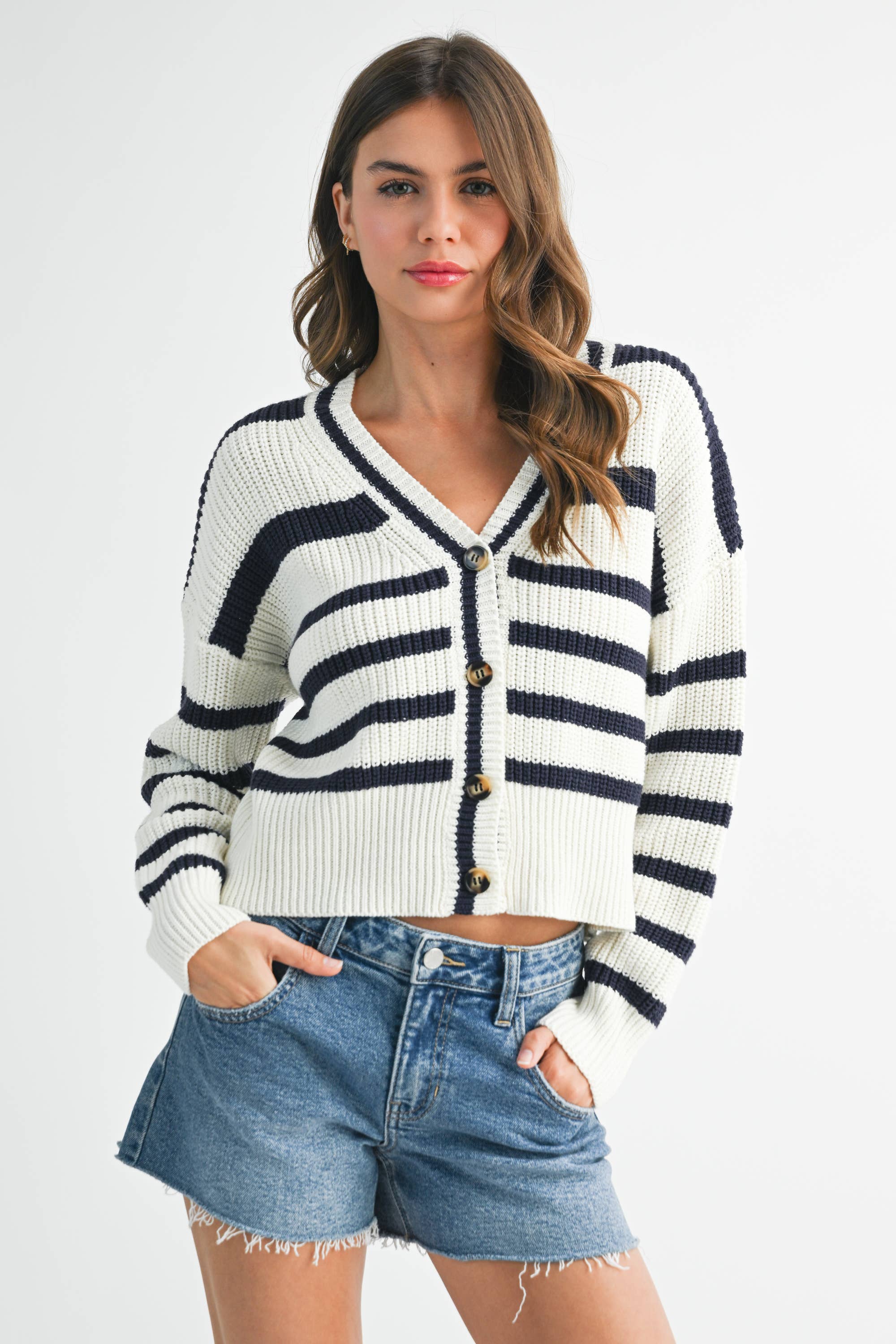 3202ED Bona Striped Cardigan 4