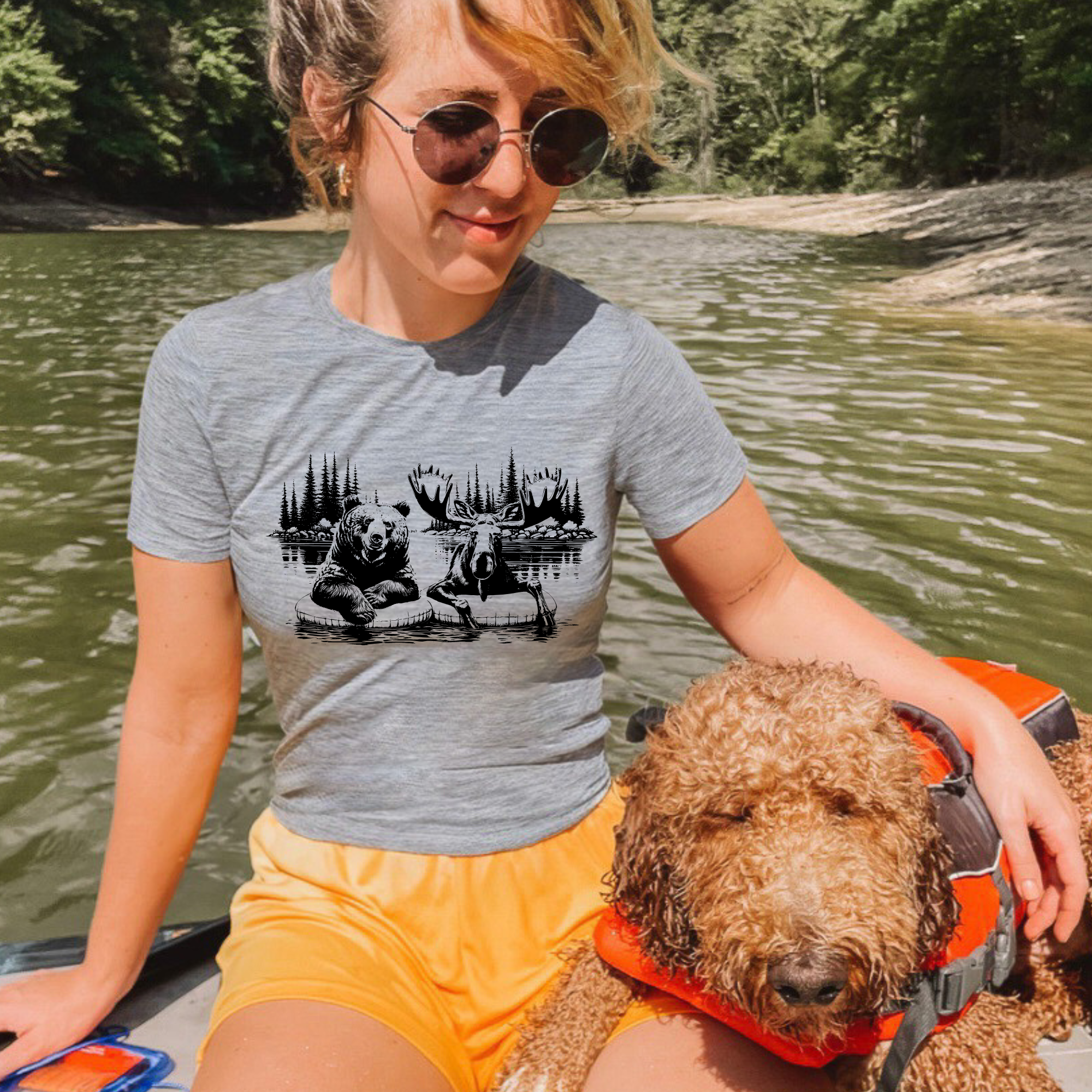 Moose & Bear River Float Graphic Tee 128