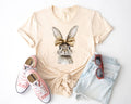 Spring Bunny Polka Dot Bow Easter Graphic Tee
