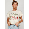 Ho Ho Ho Pass the Bubbly Christmas  Vintage Graphic Crop Te
