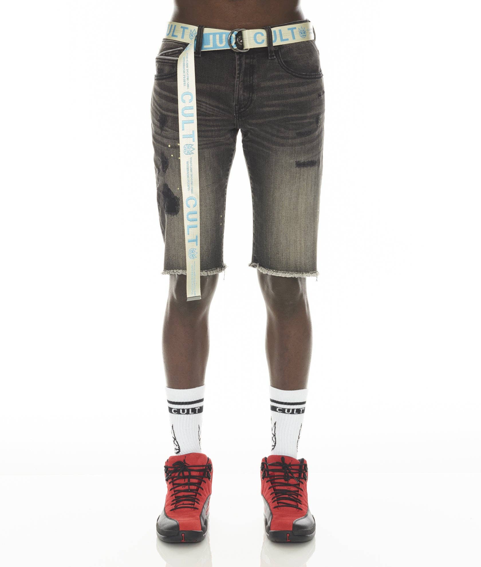 Rocker Short Stretch w/ Belt in Avon