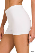 ...SI-25203 Brushed Microfiber Waistband Biker Shorts