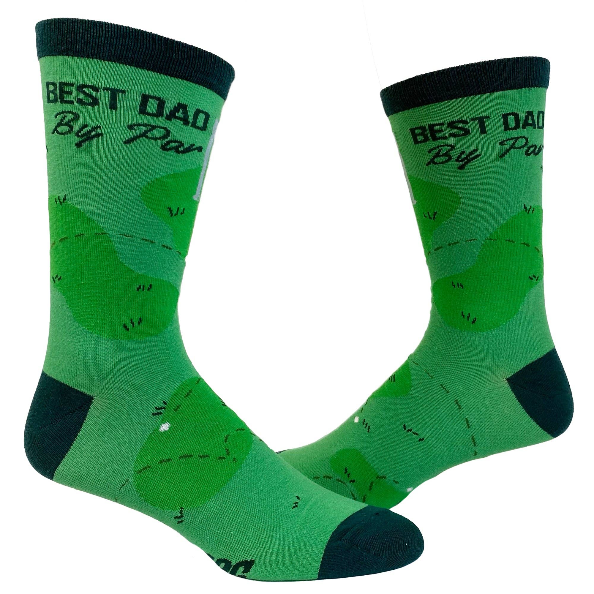 Mens Best Dad By Par Socks