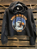 Born in the USA 1980's Cropped Hooded Sweatshirt