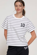 1111 Patch Stripe French Terry Top SI-29064