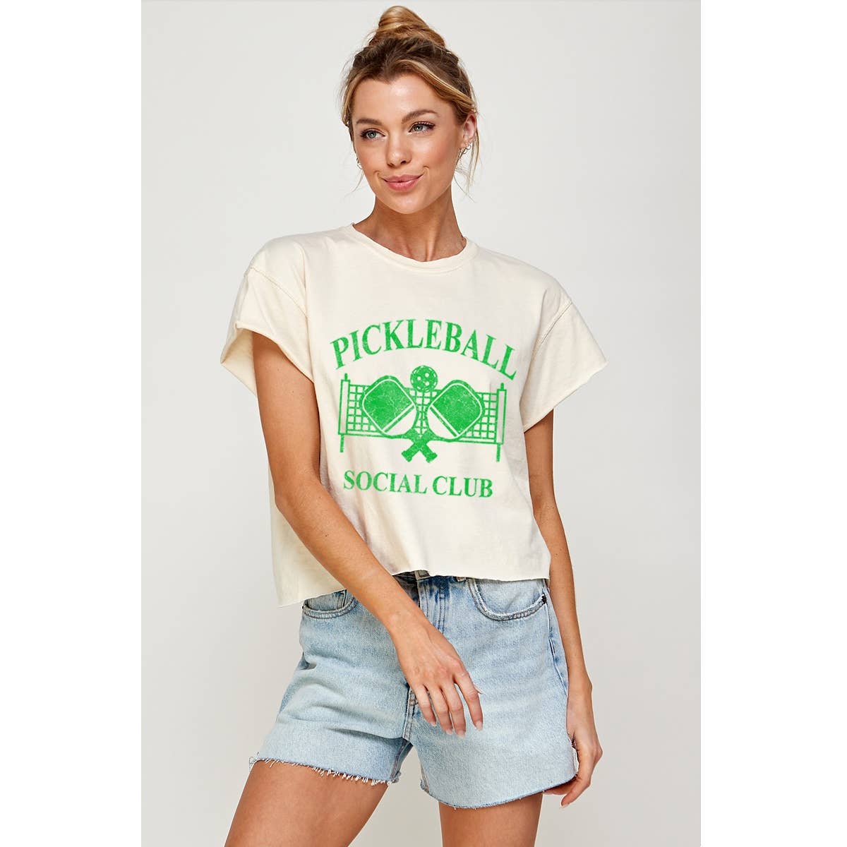 Pickleball Social Club Graphic Crop Top