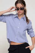 1104 Long Sleeve Rhinestone Stripe Shirt SI-29015