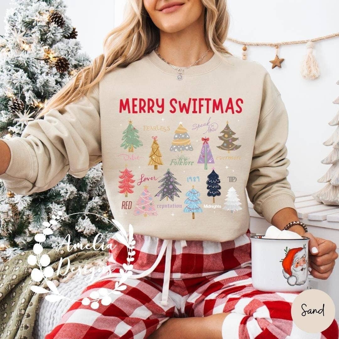 Taylor Christmas Sweatshirt Merry S-Mas Crewneck Sweater