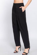 1104 Slim Fit High Waist Pintuck Detail Long Pants SI-25963