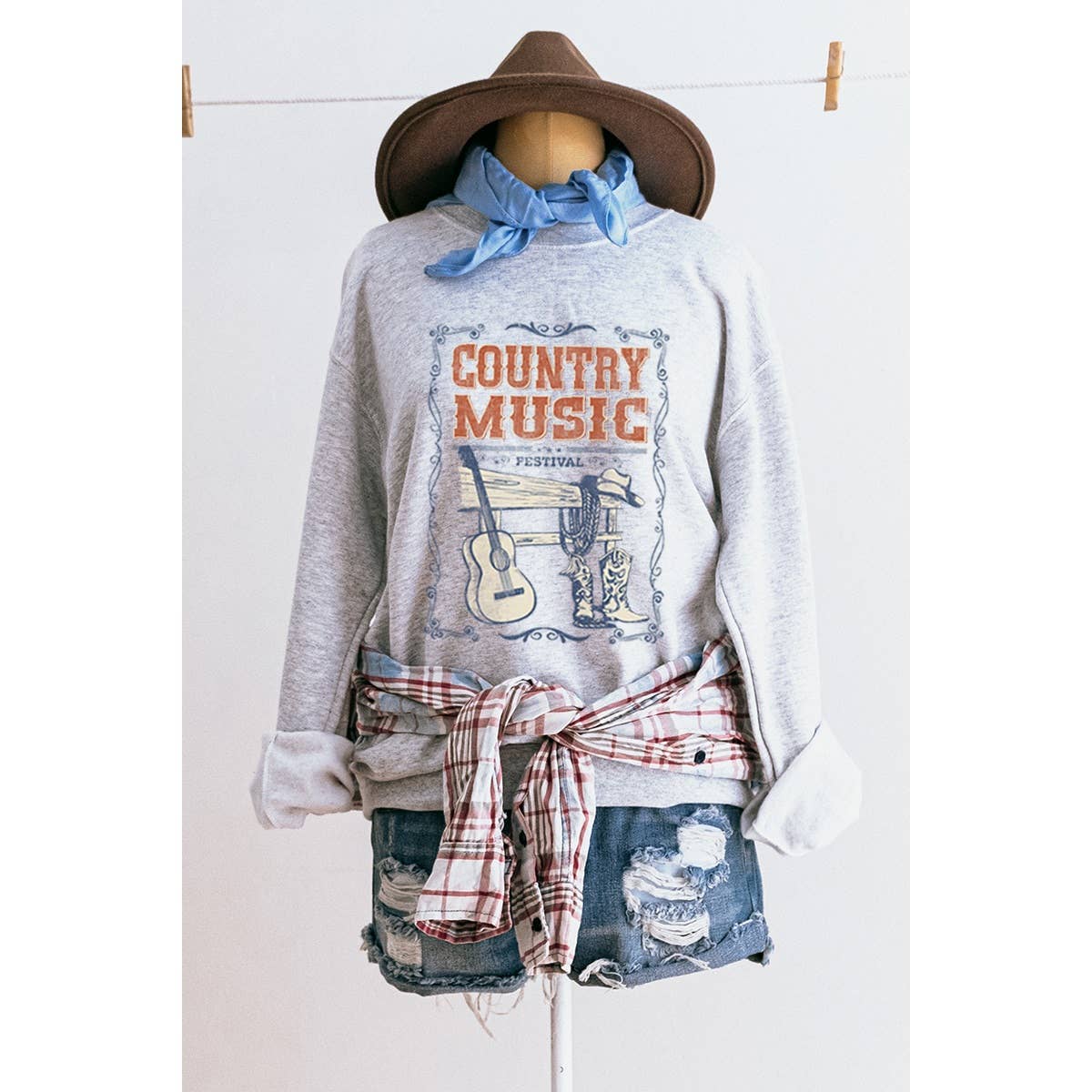 Country Music Vintage Graphic Tie Dye Sweatshirts