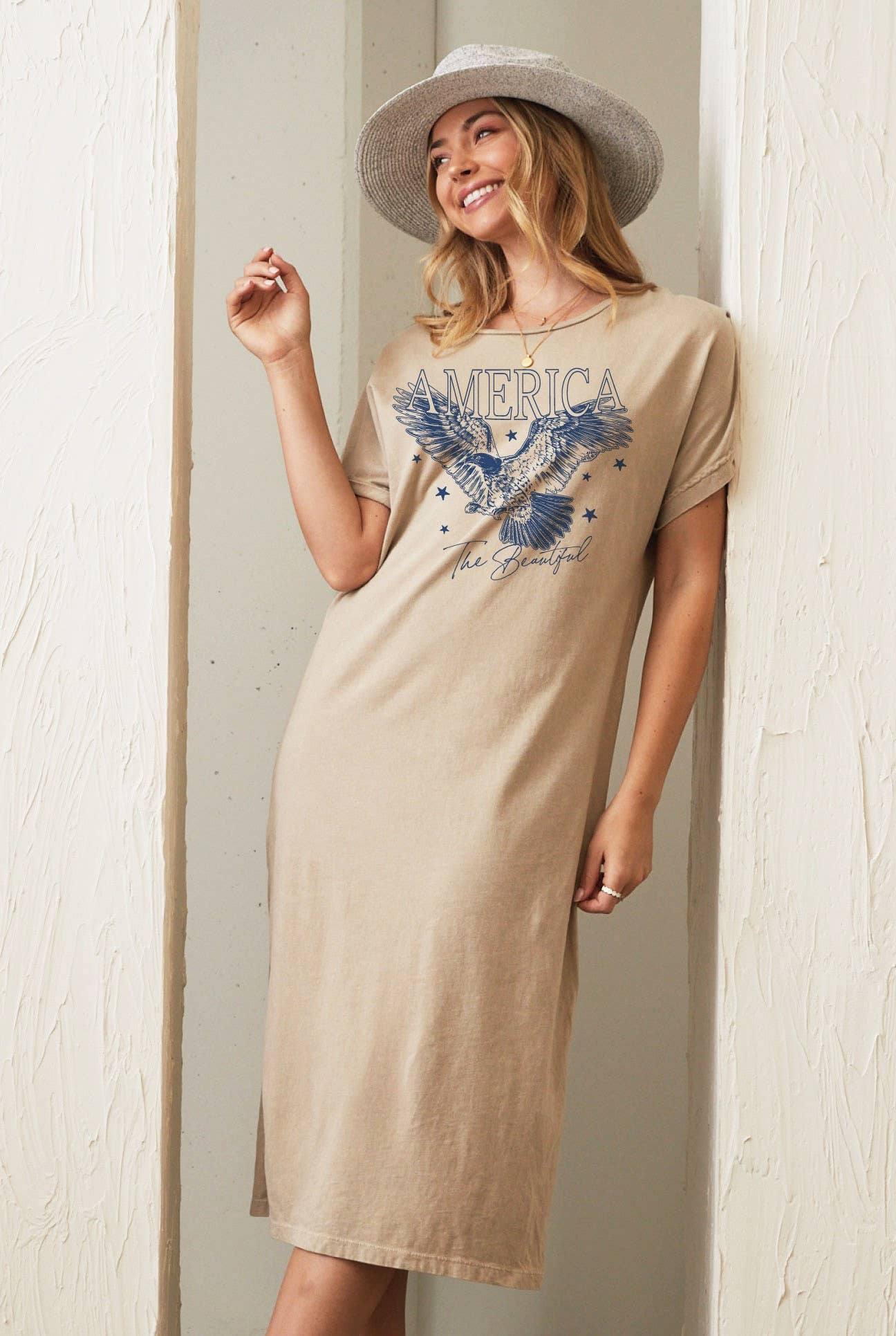 America the Beautiful  Mineral Washed Graphic Dress