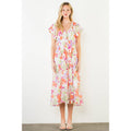 Short Sleeve Floral Patterned Dress