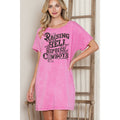 Mineral Wash Dress- Cowboy