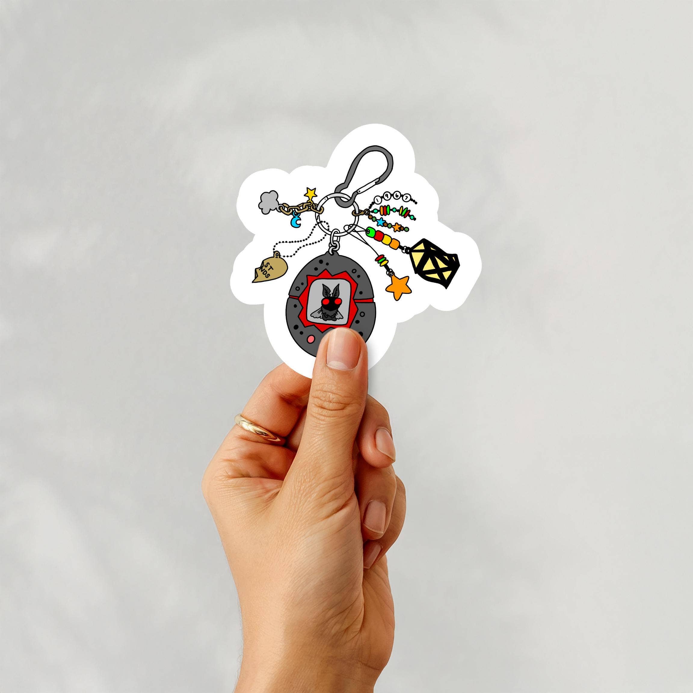 Mothman 90s Keychain Game Sticker