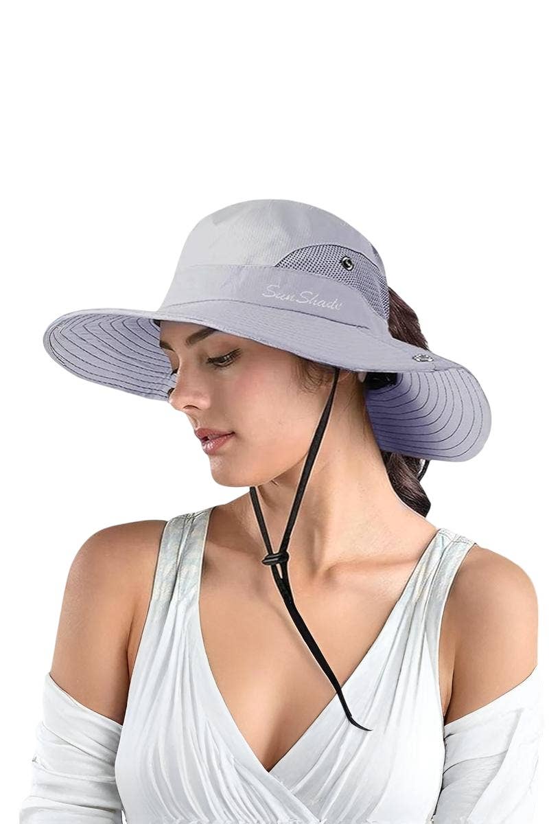 .0814 Outdoor Uv Protection Packable Ponytail Hat SI-28604