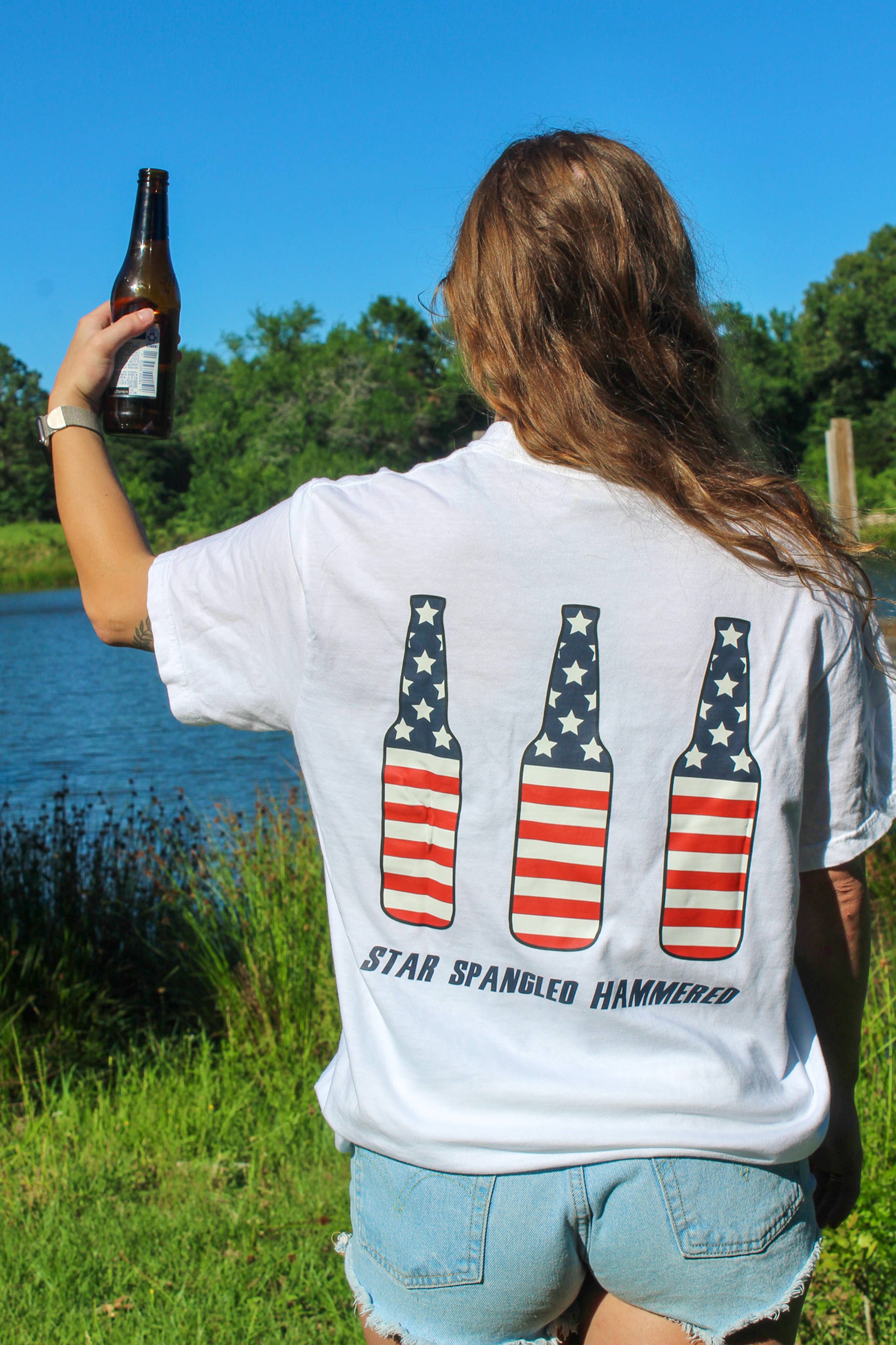 Star Spangled Hammered Graphic Pocket Tee