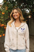 Lake Cropped     Mineral Zipper Hooded Pullover