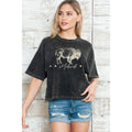 Midwest - Mineral Wash Cropped Top