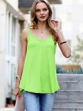 0804 Stripe V Neck Spaghetti Cami SI-23253